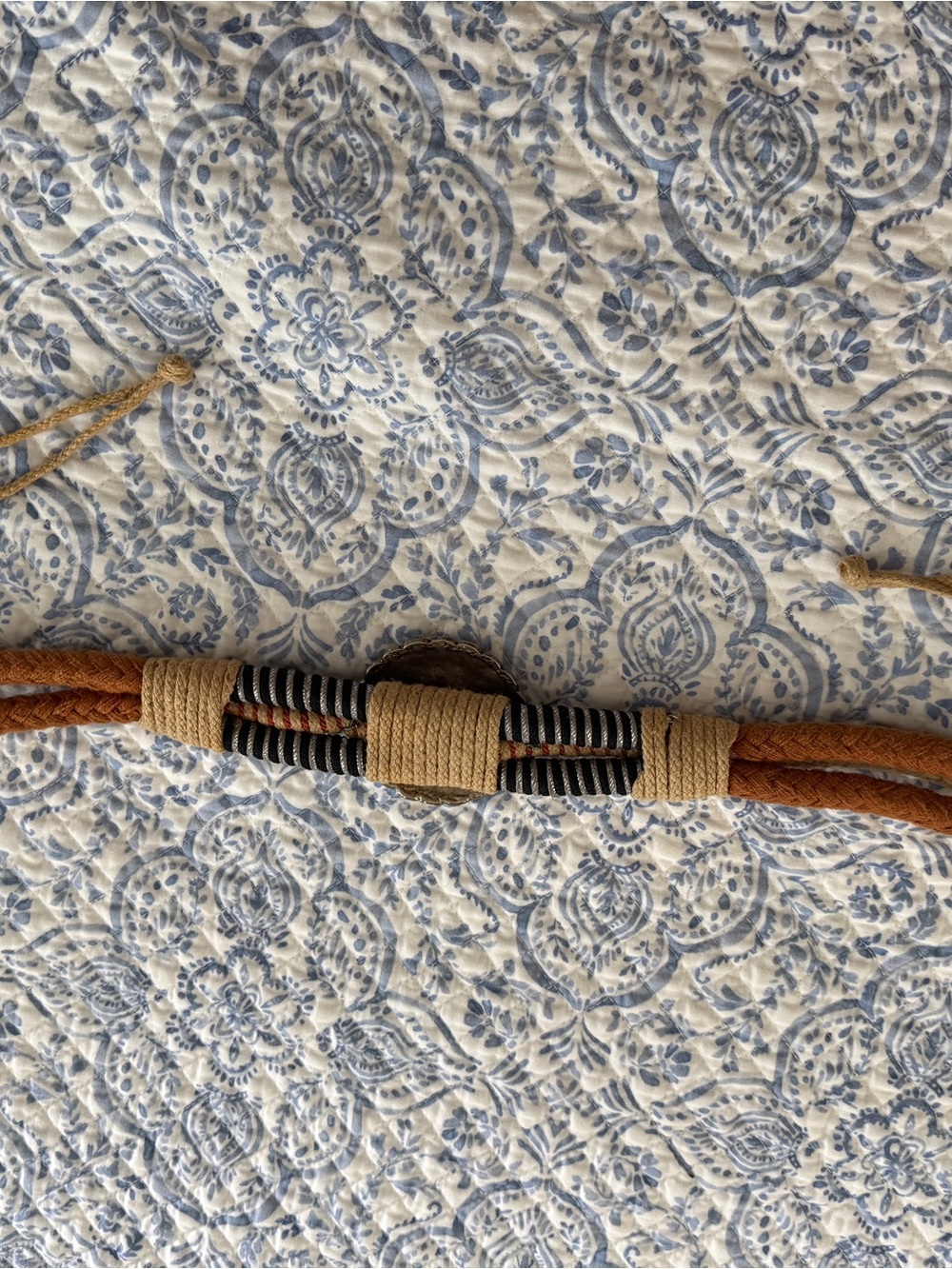 Sunburst Turquoise Concho Tie Belt 46 inches - Picture 4 of 7